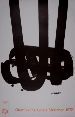 Lithograph Soulages - Affcihe JO