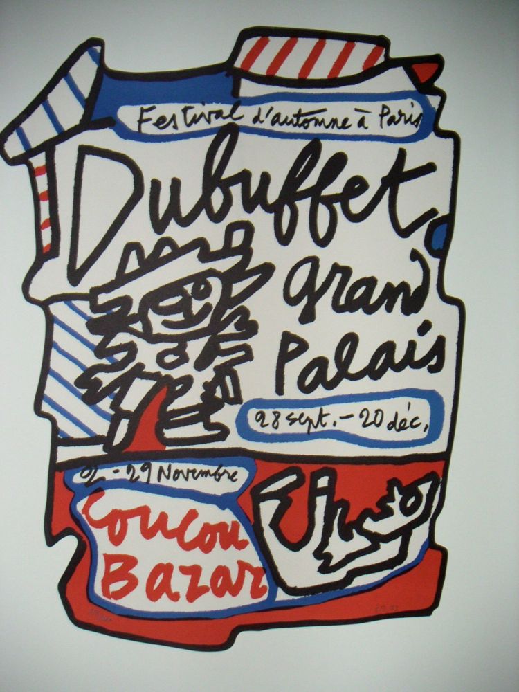 Lithograph Dubuffet - Affiche Coucou Bazar