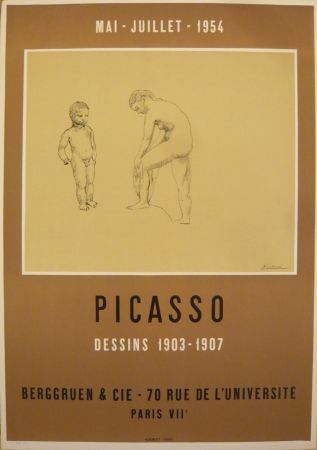 Poster Picasso - Affiche exposition dessins 1903-1907 galerie Berggruen