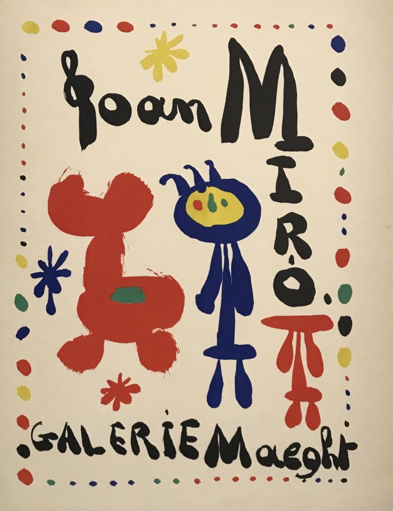 Lithograph Miró - Affiche Exposition (Galerie Maeght)