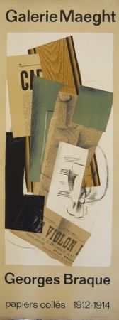 Poster Braque - Affiche exposition papiers collés galerie Maeght 