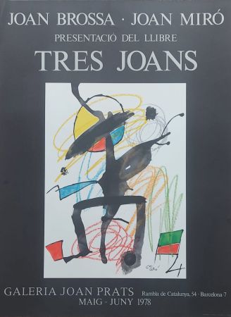 Lithograph Miró - Affiche lithographie - Exposition Tres Joans, 1978