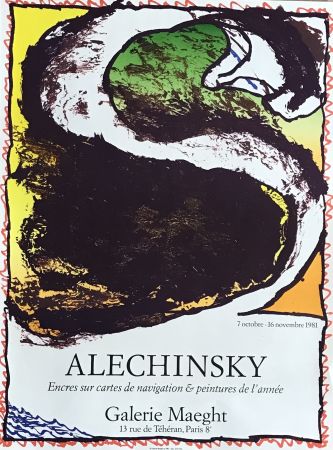 Lithograph Alechinsky - Affiche lithographique d'exposition