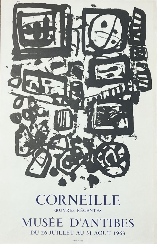 Lithograph Corneille - Affiche lithographique Musée d'Antibes (Musée Picasso) 1963