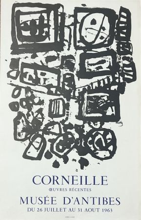 Lithograph Corneille - Affiche lithographique Musée d'Antibes (Musée Picasso) 1963