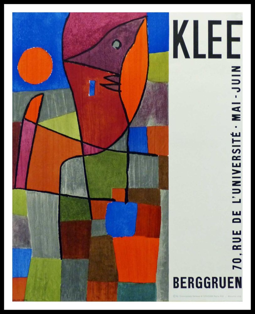 Lithograph Klee - Affiche originale Exposition Berggruen - Paul KLEE