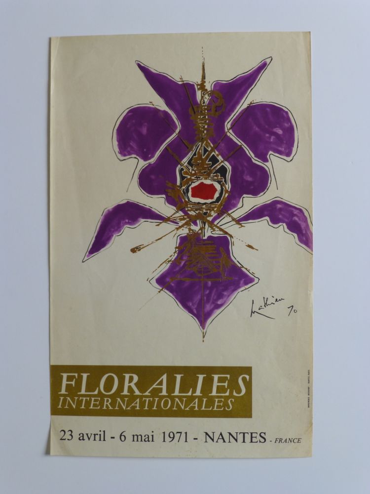 Poster Mathieu - Affiche pour les floralies de Nantes 1971