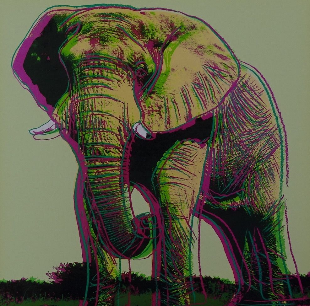 Screenprint Warhol - African Elephant