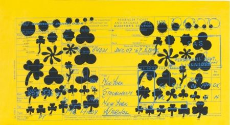 Screenprint Warhol - After Andy Warhol SAS Passenger Ticket (Feldman & Schellmann II.20)