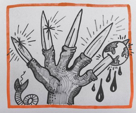 Lithograph Haring - Against all Odds, 1990