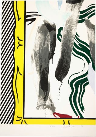 Lithograph Lichtenstein - Against Apartheid