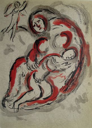 Lithograph Chagall - Agar dans le Desert