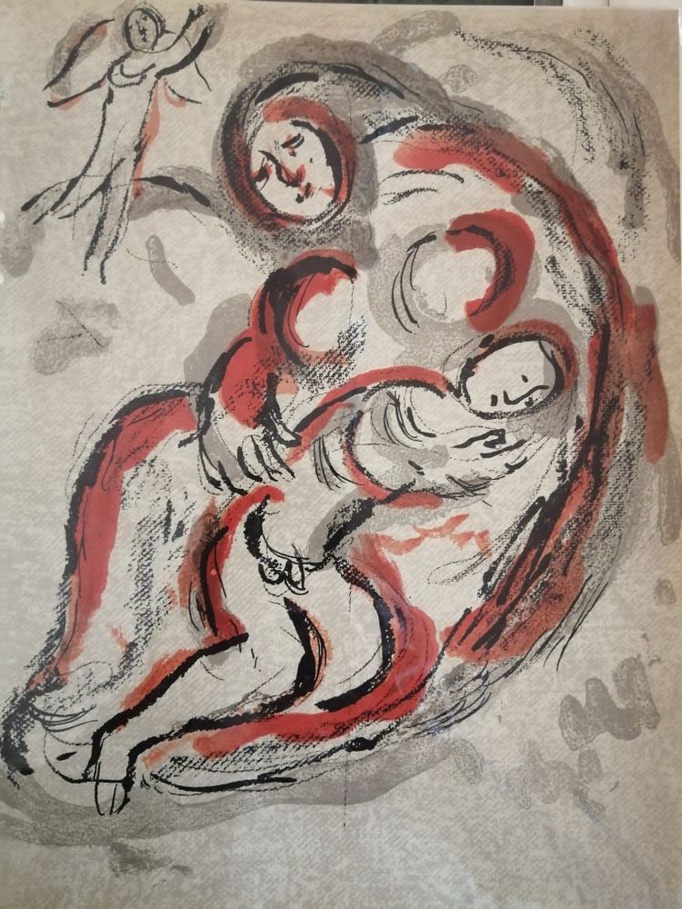 Lithograph Chagall - Agar dans le Désert