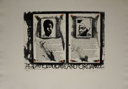 Etching And Aquatint Palm - Agitate, Educate, and Organize...