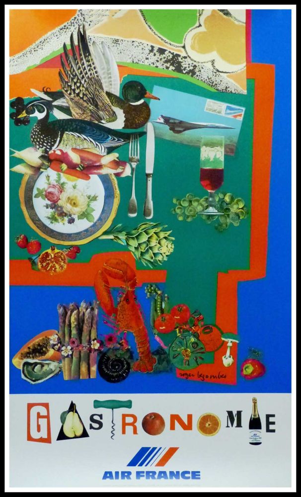 Poster Bezombes - AIR FRANCE GASTRONOMIE