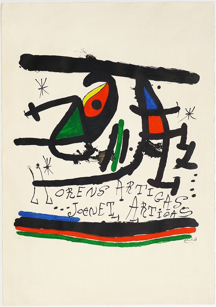 Lithograph Miró - A.L Exposición 1971