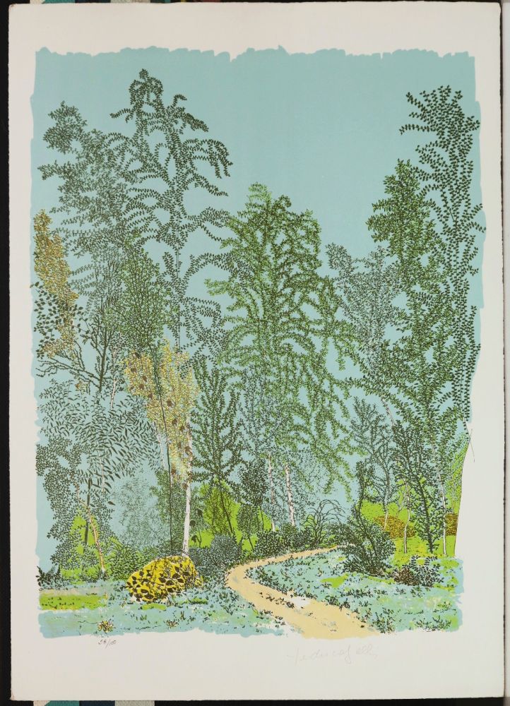 Lithograph Galli - Alberi