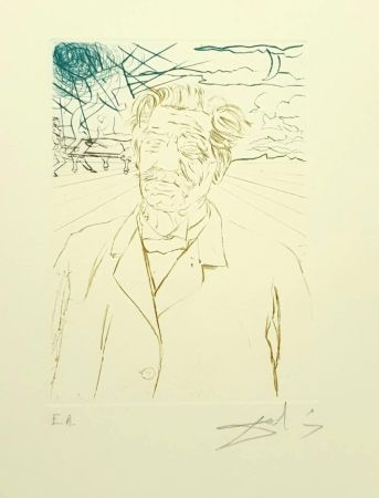 Engraving Dali - Albert Schweitzer