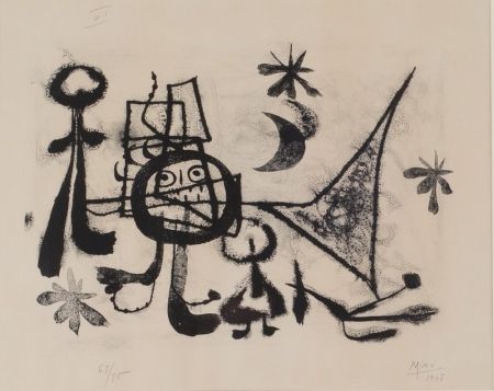 Lithograph Miró - Album 13, Plate VI