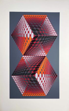 Screenprint Vasarely - Album Meta: Seven Plates 1