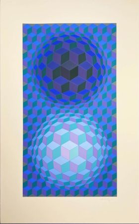 Screenprint Vasarely - Album Meta: Seven Plates 5