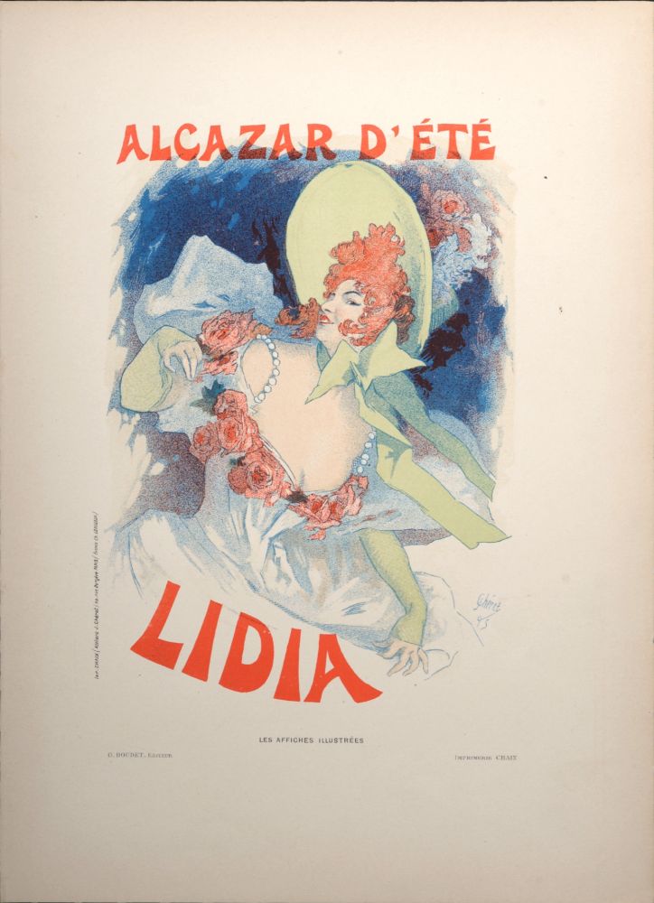 Lithograph Cheret - Alcazar d'Été Lidia, 1896