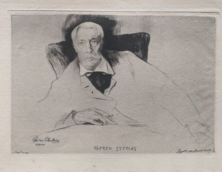 Drypoint Chahine - Alfred Stevens