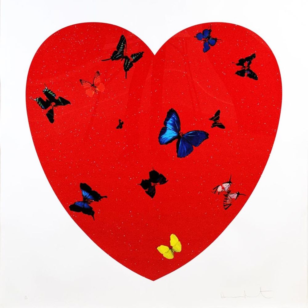 Screenprint Hirst - All You Need is Love Love Love