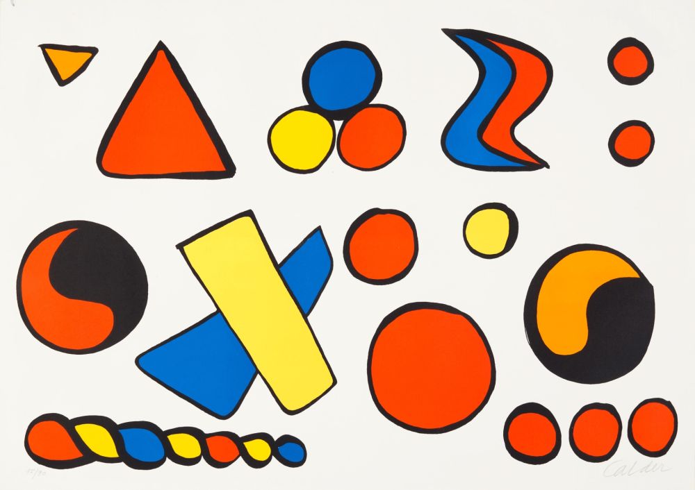 Lithograph Calder - Alphabet et Saucisson, c.