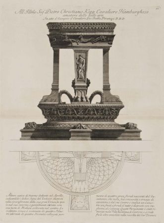 Etching Piranesi - Altar de Apolo