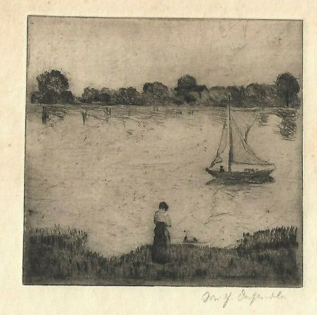 Drypoint Oesterle - Am See