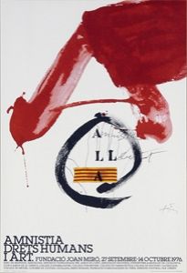 Poster Tàpies - Amnistia, Drets Humans i Art