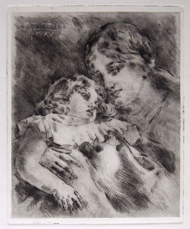 Etching Conconi - AMOR MATERNO (Maternal Love) 