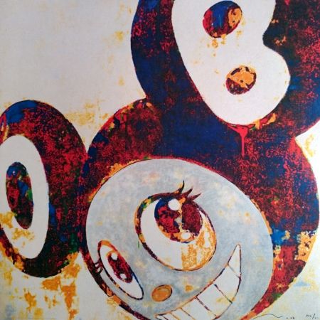 Lithograph Murakami - And then, and then, and then (rust blue)