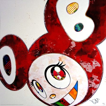 Lithograph Murakami - And Then x6 (Vermilion: The superflat method)