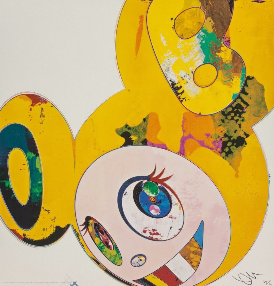 Lithograph Murakami - And Then... (Yellow)