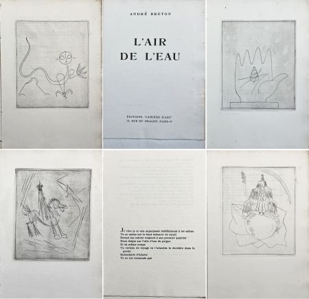 Illustrated Book Giacometti - André Breton. L'AIR DE L'EAU. 4 gravures originales (Paris 1934)