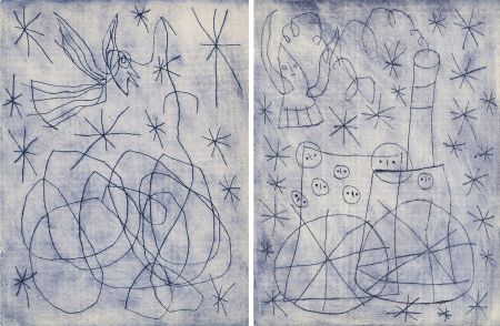 Illustrated Book Miró - André Frénaud : NOËL AU CHEMIN DE FER. [ALÈS, PAB, 1959].
