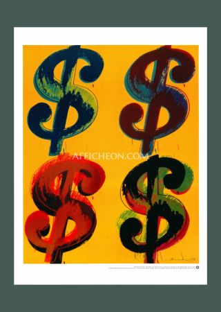 Lithograph Warhol - Andy Warhol: 'Dollar Sign (Four)' 2000 Offset-lithograph