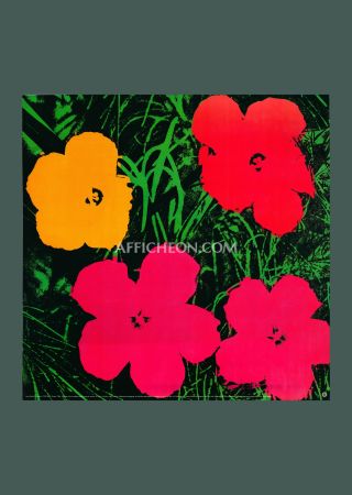 Lithograph Warhol - Andy Warhol: 'Flowers' 1993 Offset-lithograph