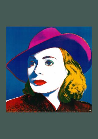 Lithograph Warhol - Andy Warhol: 'Ingrid Bergman (With Hat)' 1993 Offset-lithograph