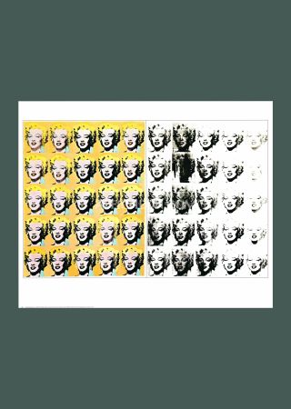 Lithograph Warhol - Andy Warhol: 'Marilyn Diptych' 1989 Offset-lithograph 