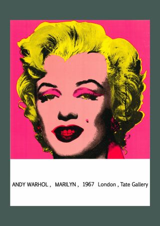 Lithograph Warhol - Andy Warhol 'Marilyn' Original 1987 Hand Signed Pop Art Poster Print