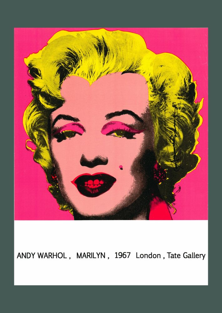 Lithograph Warhol - Andy Warhol: 'Marilyn (Tate Gallery)' 1987 Offset-lithograph (Hand-signed)