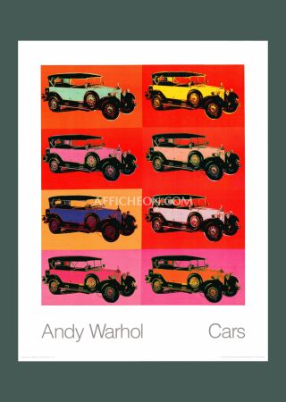 Lithograph Warhol - Andy Warhol: 'Mercedes-Benz Typ 400 Tourenwagen' 1988 Offset-lithograph 