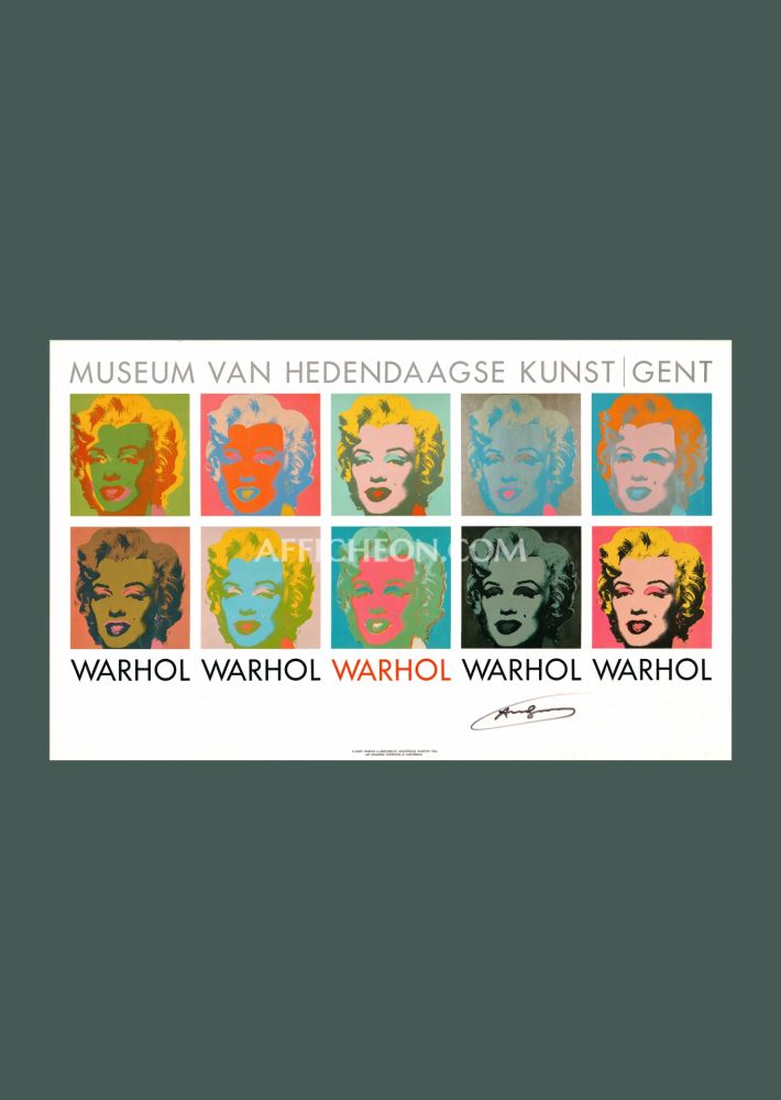 Lithograph Warhol - Andy Warhol: 'Ten Marilyns' 1982 Offset-lithograph (Hand-signed)