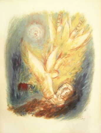 Lithograph Rubin - Angels – From the Portfolio Visions of the Bible