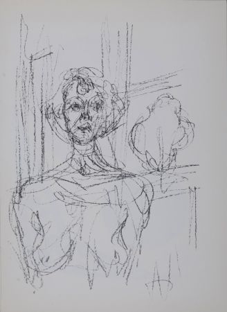 Lithograph Giacometti - Annette, 1964