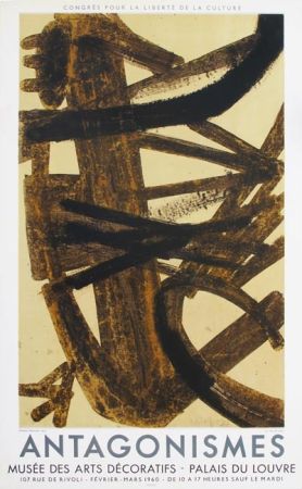 Lithograph Soulages - Antagonismes