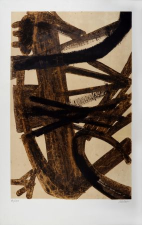 Lithograph Soulages - Antagonismes, 1960